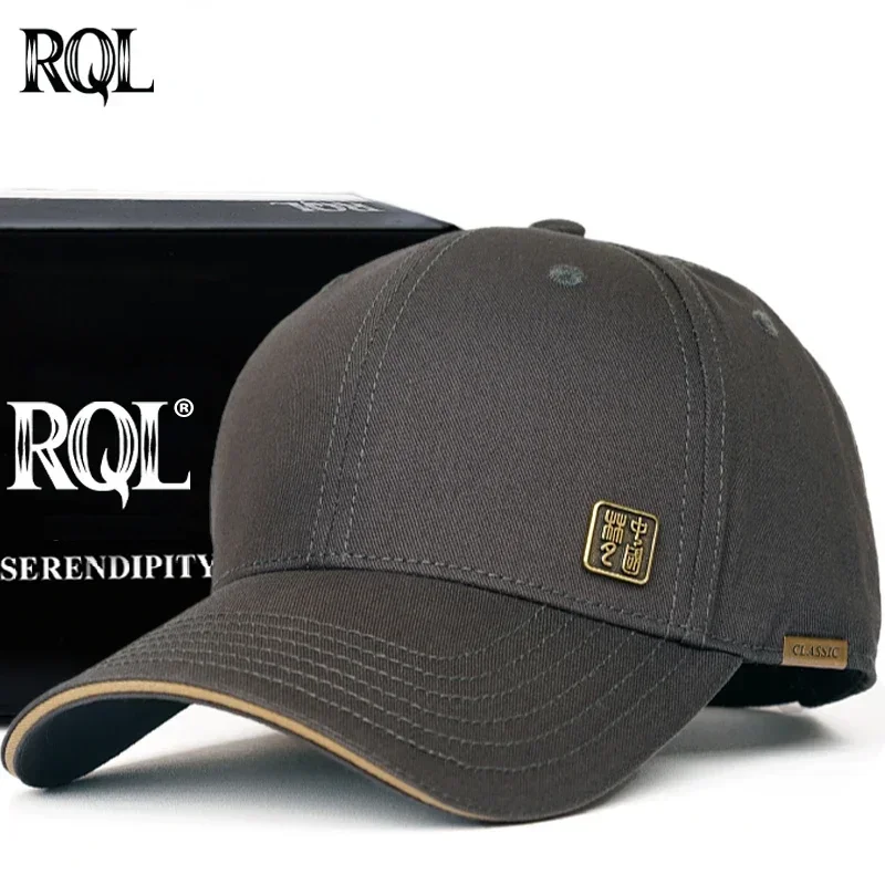 RQL Baseball Cap For Women Men\'s Fashion Chinese Tide Designer Brand Sports Golf Hat Breathable Plain Structured Trucker Hat