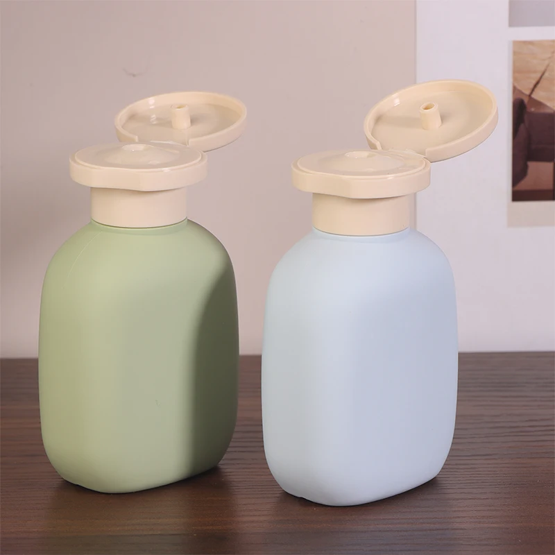 Botellas vacías para apretar de 100ml con tapa abatible, rellenables de plástico para viaje, loción, champú y acondicionador, 2/4 Uds.