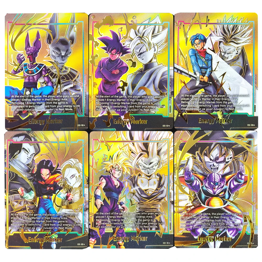63X88mm DIY 英語版 ドラゴンボール トランクス コレクションカード カラーフラッシュ ホットスタンピング フュージョンTCG アニメカード ギフト おもちゃ