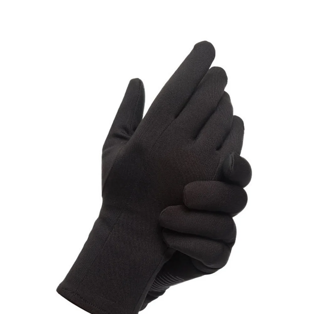 

1Pair Waterproof Windproof Gloves Thick Warm Winter Touch Screen Finger Gloves Anti-Slip Outdoor Riding Driving Hiking Black