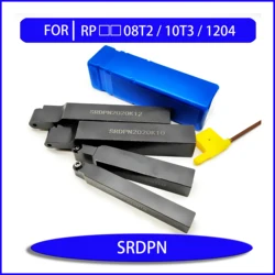 CNC tool holder SRDPN 10 12 16 20 25 cubic, suitable for RPMT10T3 RPMT1204 RPGT10T3 RPGT1204  round arc  excircle tool holder