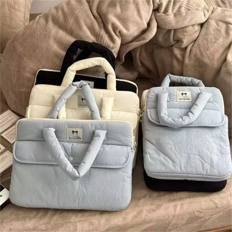 Ins بلون كمبيوتر محمول كم سميكة للصدمات ل 11 بوصة آي باد ماك بوك اير برو 13 14 15.6 بوصة سعة كبيرة حمل حقيبة