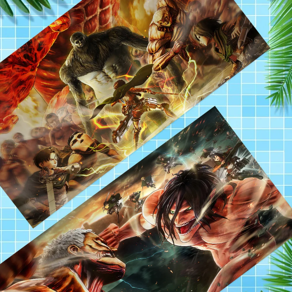 

Cartoon Attack On Titan Microfiber Beach Towel Absorbent Quick Dry Soft Yoga Swimming Resort Mountain Climbing Towel
