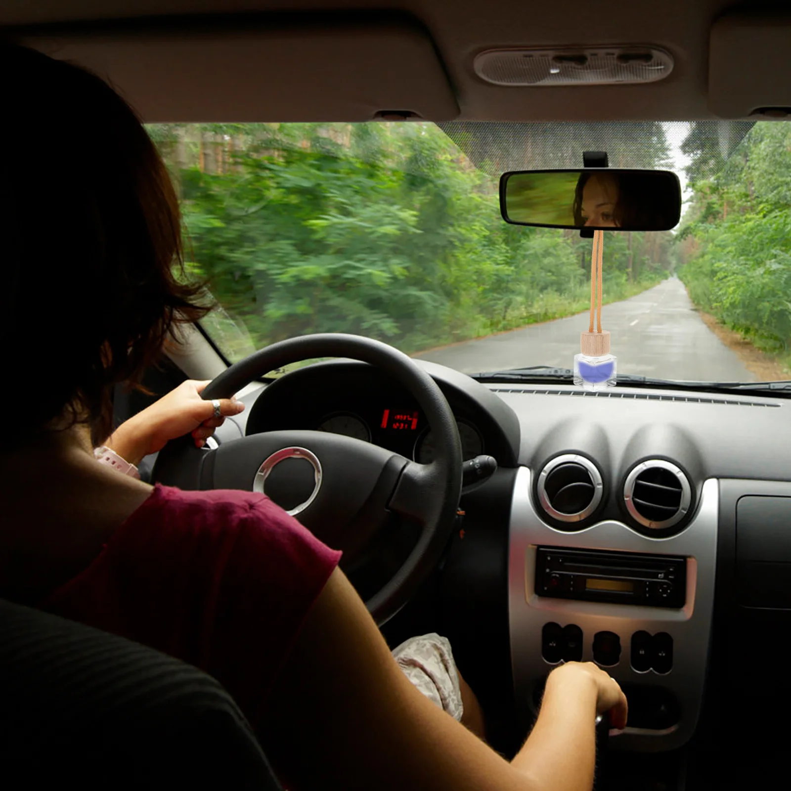 Diffusore di bottiglie di profumo per auto con ciondolo da 10 pezzi, fragranza in vetro per aromaterapia