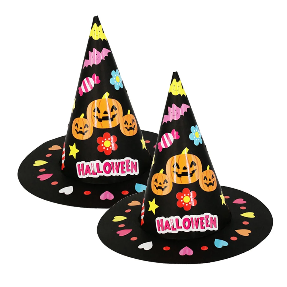 Alasum Hat Set 2pcs Halloween Craft Kit for Kids Boys Girls Party Handmade Accessory