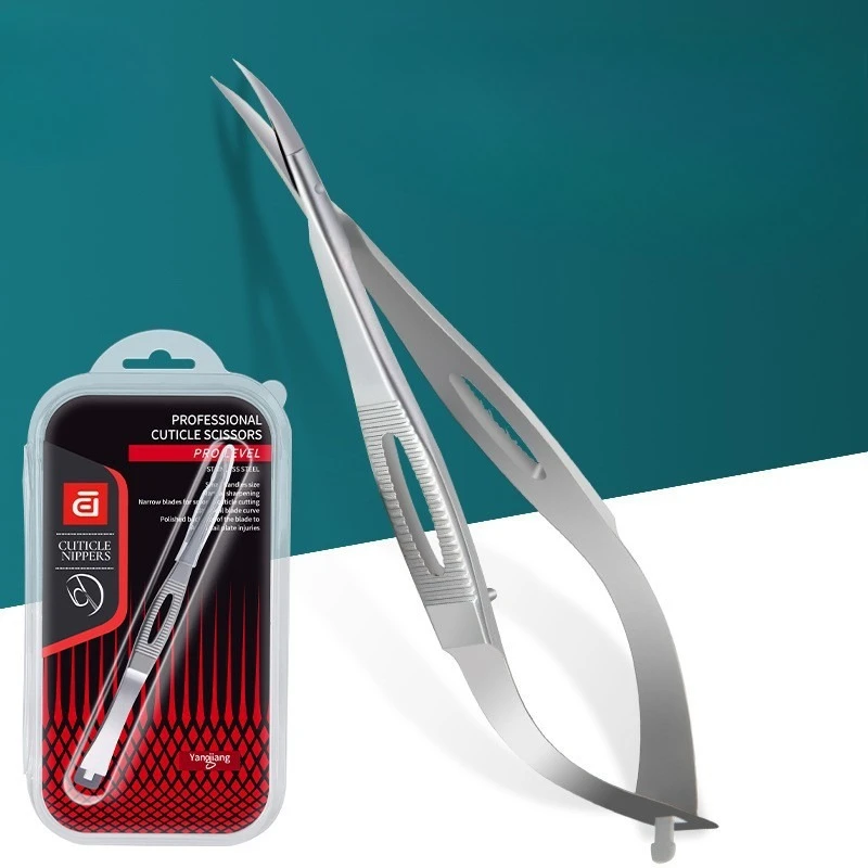 

Professional Nail Cutter Stainless Steel Dead Skin Scissor Useful Extra Fine Curved Cuticle Scissors Manicure Nail Tools