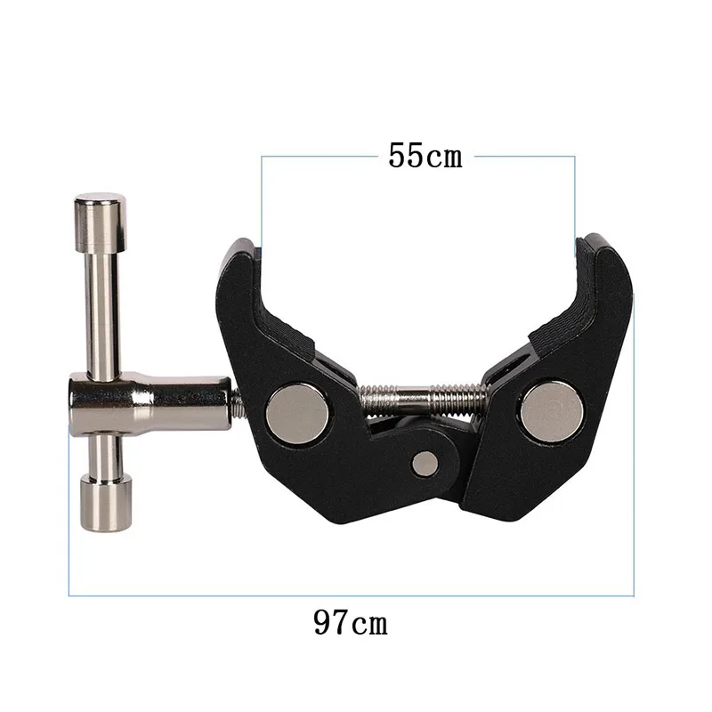 Dla Magic Arm wielofunkcyjny zacisk kulowy podwójny adapter kulowy uchwyt do mocowania na stopce do monitora Led Light Video 1/4 "kamera