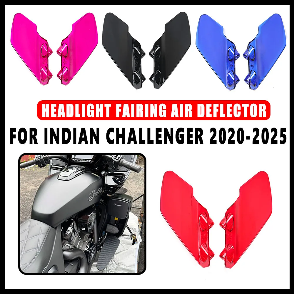

Fashion Motorcycle Colorful PC Headlight Fairing Air Deflector For Indian Challenger 2020-2025 High Quality Accessories NEW