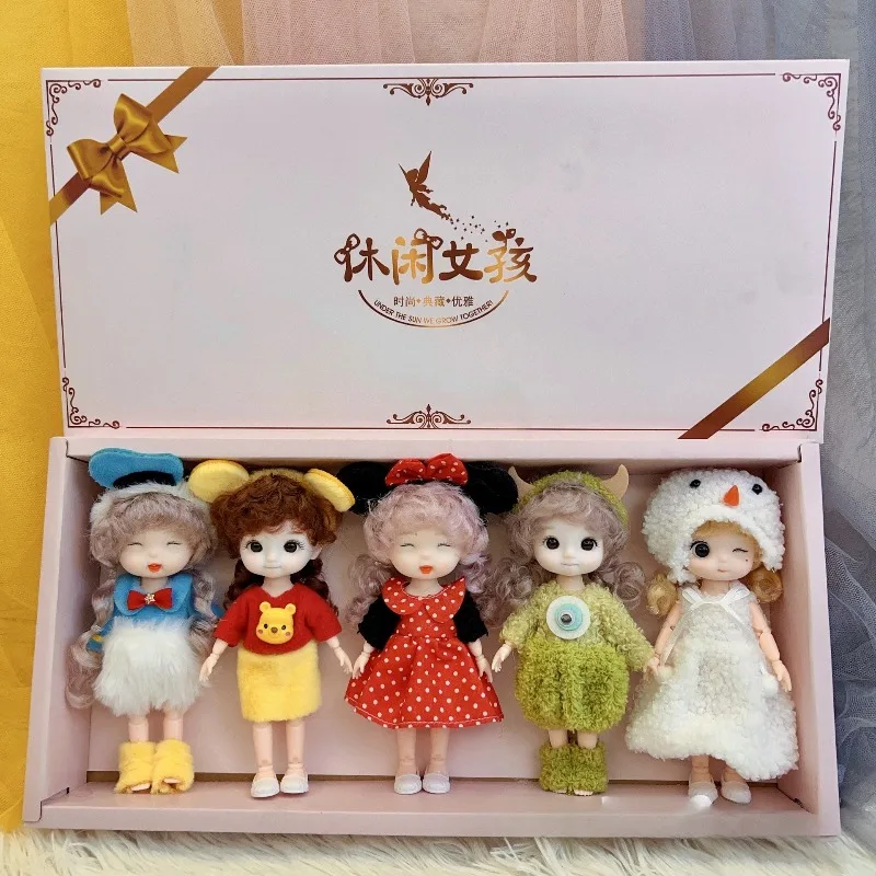 

Childlike 17 cm doll princess girl gift box set toy princess doll dressing Didi birthday festival