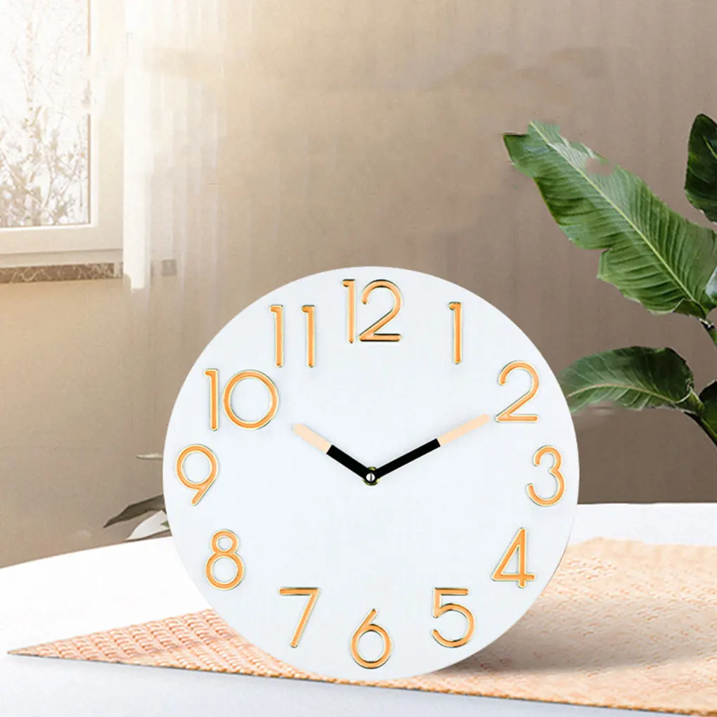 Solar Powered Clock For Contemporary Room Decoration Low Noise Wall Clock Finely Crafted