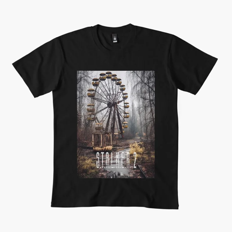 S.T.A.L.K.E.R. 2 Shadow of chernobyl 0401 Danger exclusion zone gift t shirt Pripyat game Stalker Graphic Clothes All size Tops