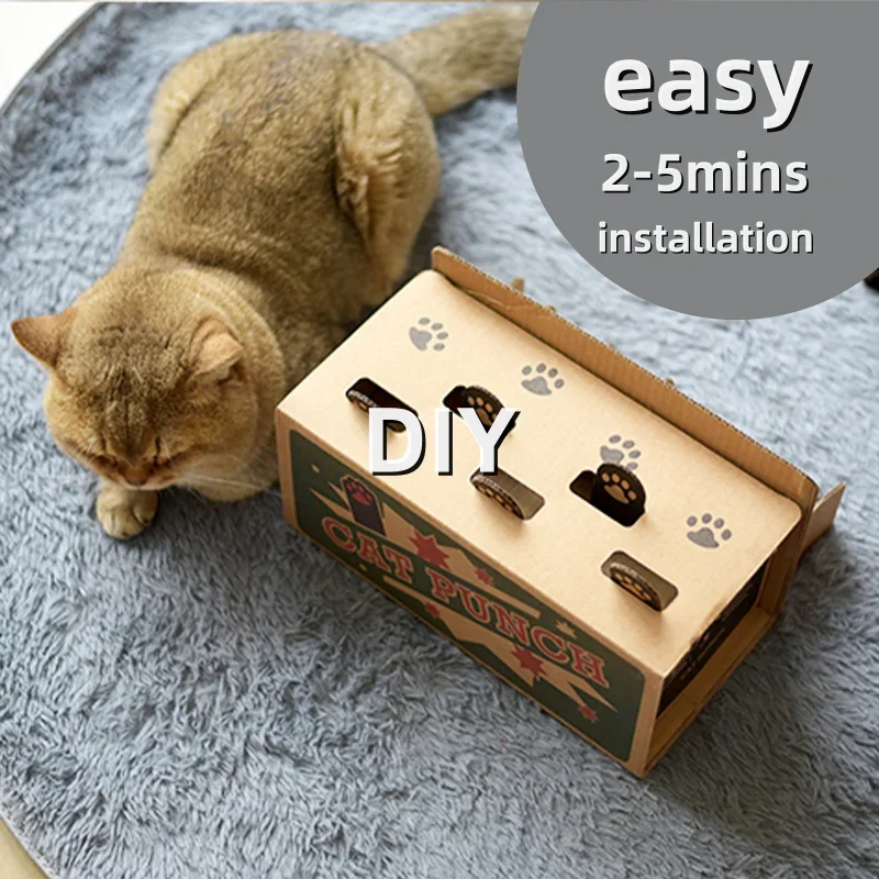 Cat Punch Cat Interactive Toy Groundhog Mole Mice Game Toy Mouse Pop Up Puzzle For Cats Treat Exercise Training Cat Toy Supplies