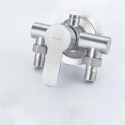 304 Stainless Steel Shower Faucet Mixer Valve Double Type Bathroom Shower Hot Cold Water Tap G1/2β Bathtub Faucet