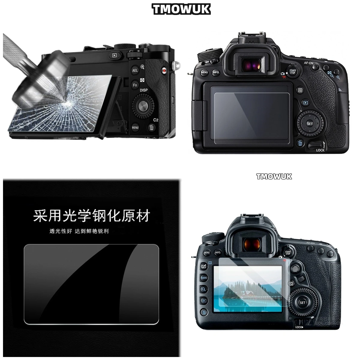 

For Canon GR3 GR3X G100 HD Clear 9H Tempered Glass Camera Screen Protector Anti-Scratch LCD Film