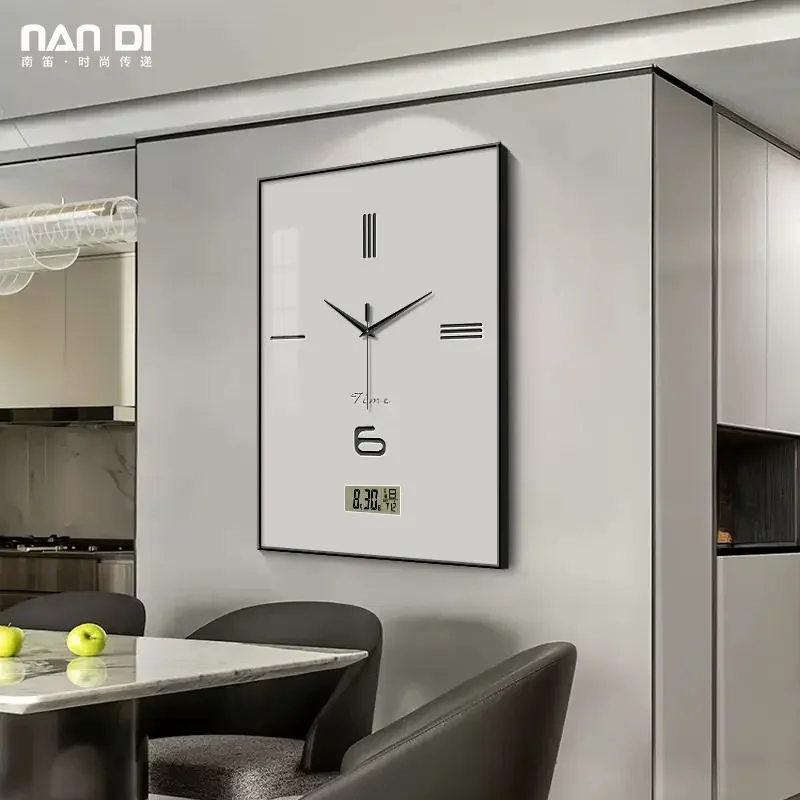 Decorative picture with clock new perpetual calendar electronic hanging picture clock wall clock living room