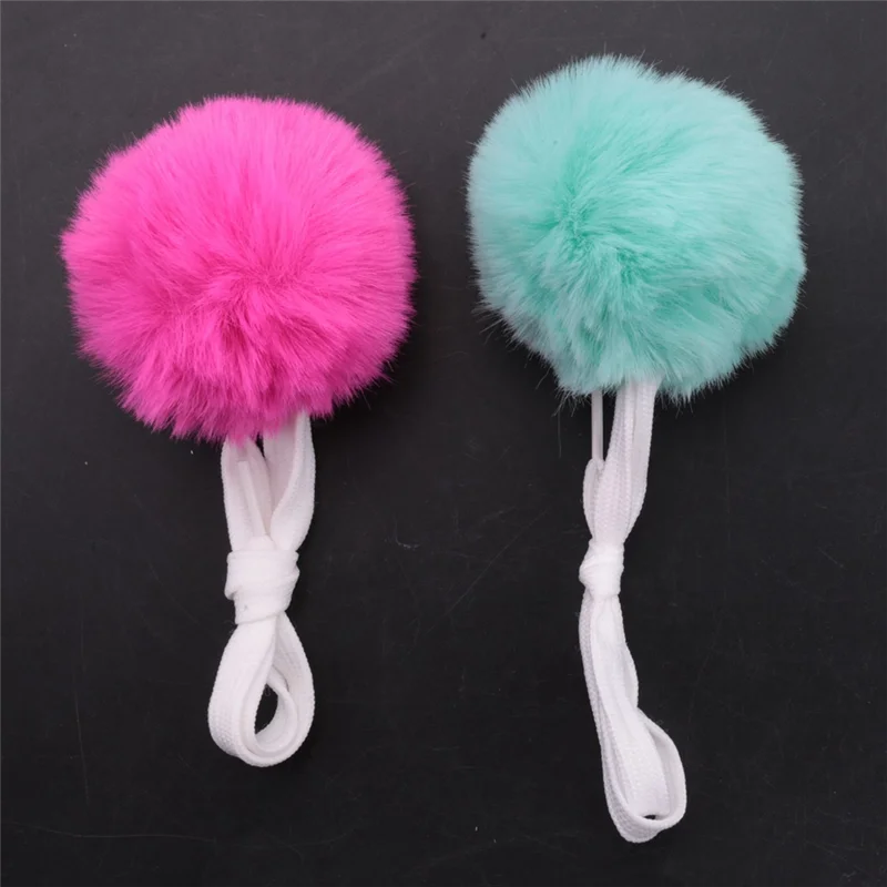 

4 Pcs Large Roller Skate Pom Poms Women Girls Princess Tie-On Roller Skate Pom Poms-AB36