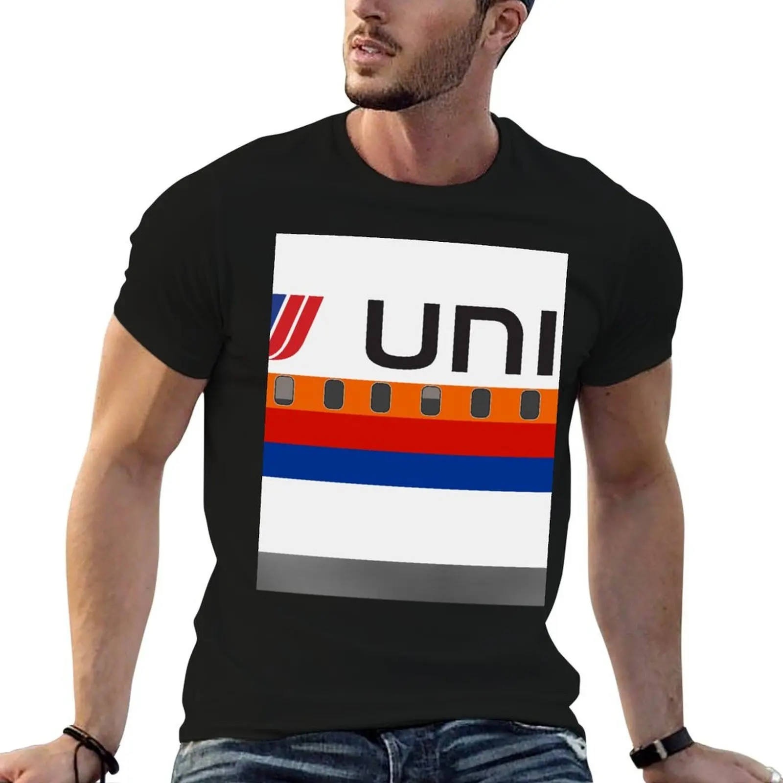 

Plane Tees - United Airlines (Saul Bass) T-Shirt t shirt man casual man t shirt summer graphic t shirts for man T-Shirt