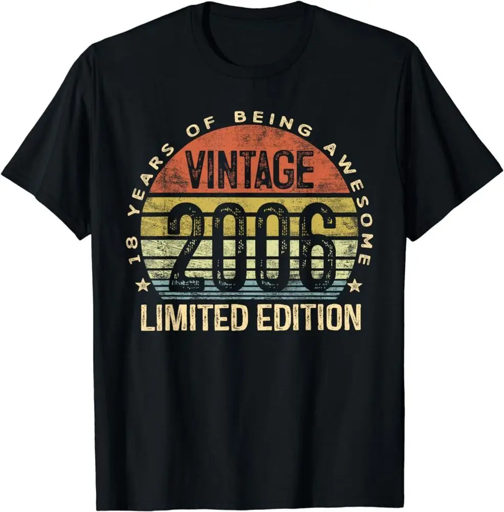 18 Year Old Gifts Vintage 2006 Limited Edition 18th Birthday T Shirt Men Women