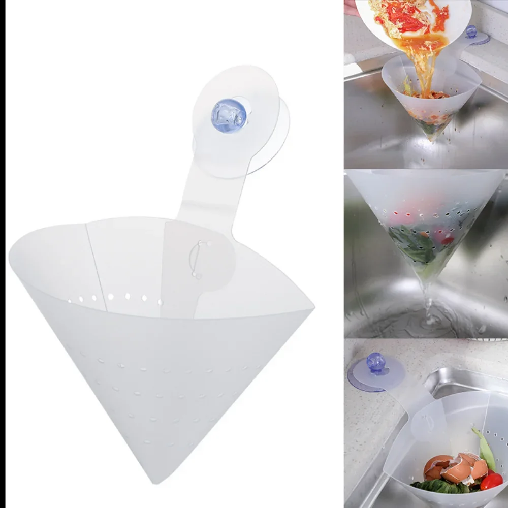 

Foldable wall-mounted kitchen sink garbage bag, independent sink filter, food and vegetable drainage, kitchen anti-clog gadget