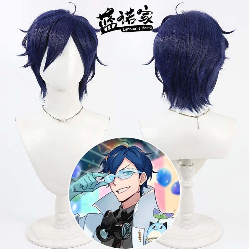 

NIJISANJI Virtual YouTube Leos.Vincent Cosplay Wig Halloween Party Prop Synthetic Hair Heat Resistant Fiber + Wig Cap