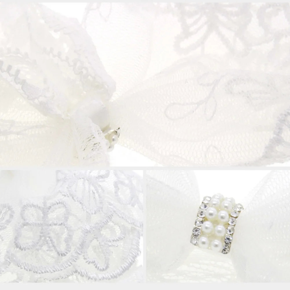 

Butterfly Bow Headband Lace Hair Bows Newborn Infant Headdress Rhinestone Hairband Girl Photography Props