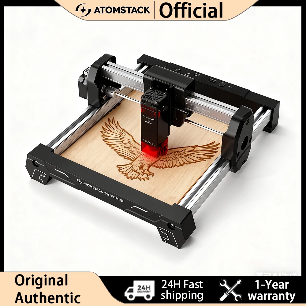 

AtomStack Swift Mini Portable Laser Engraver 135x145mm Diode Laser Cutter with AI Art Generator for Wood Leather Acrylic Metal D