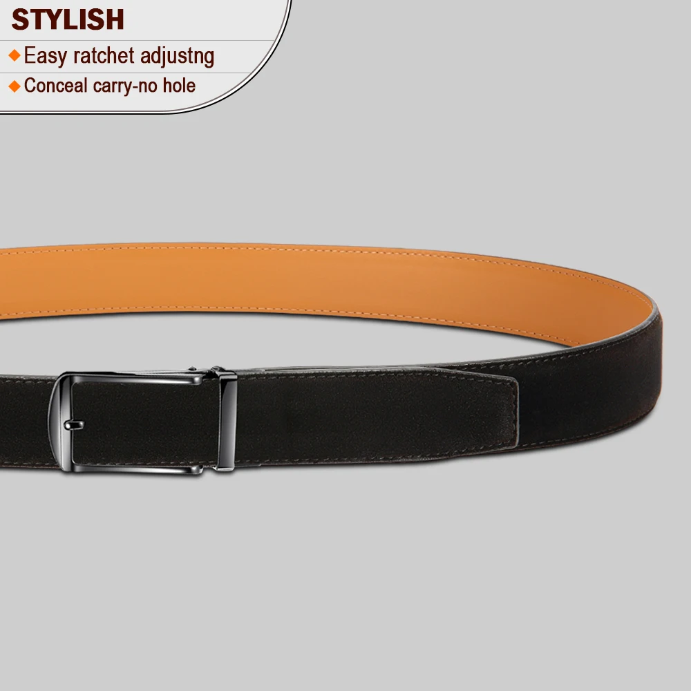 High-quality Men's Automatic Buckle PU Belt New Simple Men's Business Casual Belt Fashionable Men's Birthday Gifts