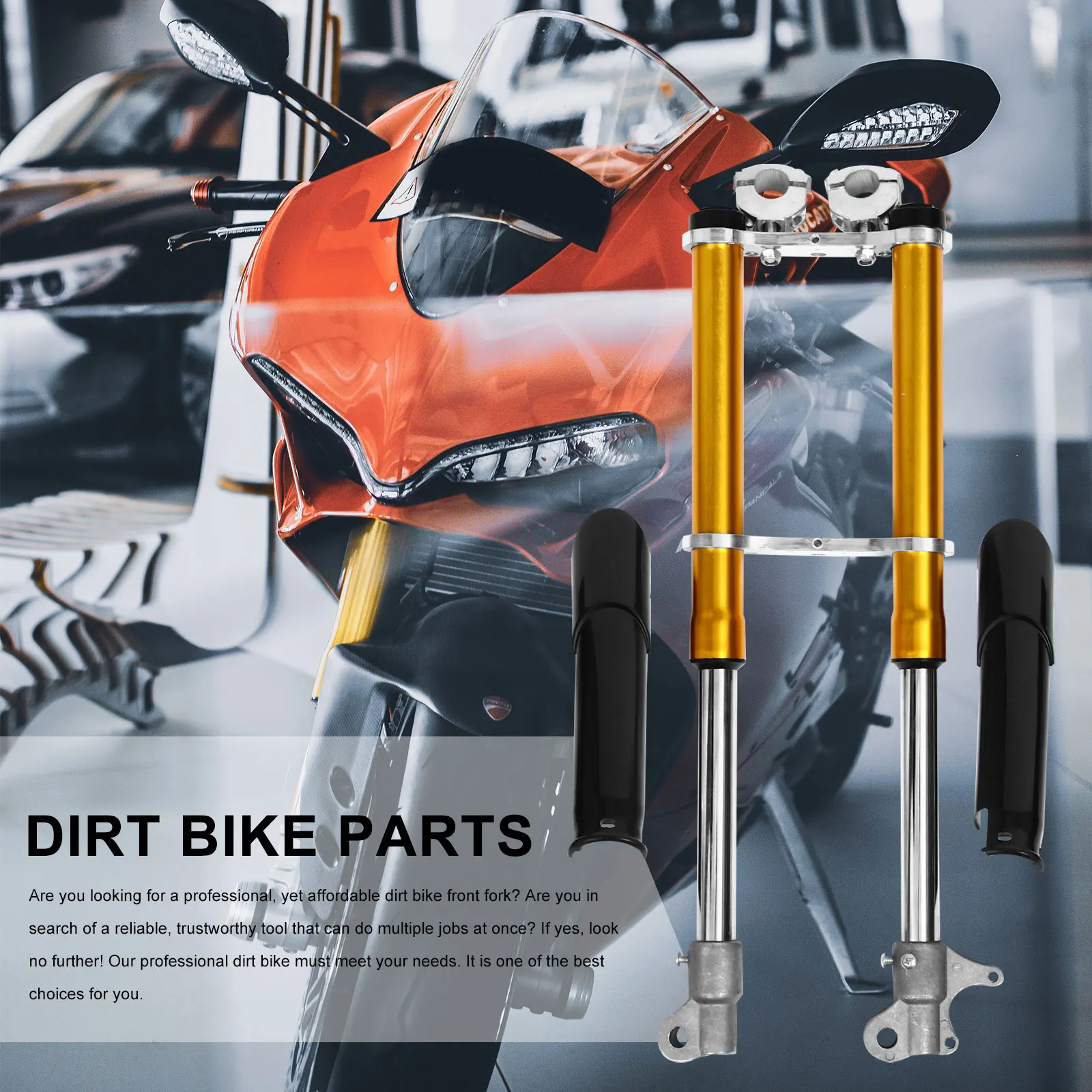 

Front Shock Absorber Suspension Fork Dirt Bike Parts Assembly Accessories Mini Pit Durable Practical Wear Resistance Steel