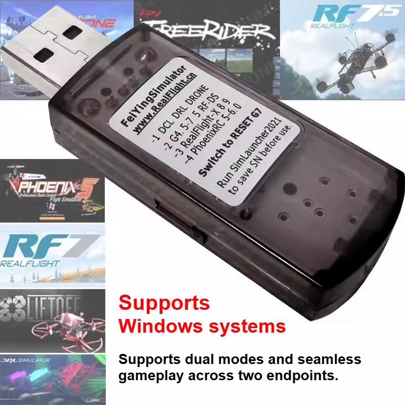 

22-в-1 Phoenix 6.0 G7 Dongle FPV Racing Drone Flight Simulator, поддерживает DRL и DCL, подходит для тренировки моделей радиоуправляемых самолетов