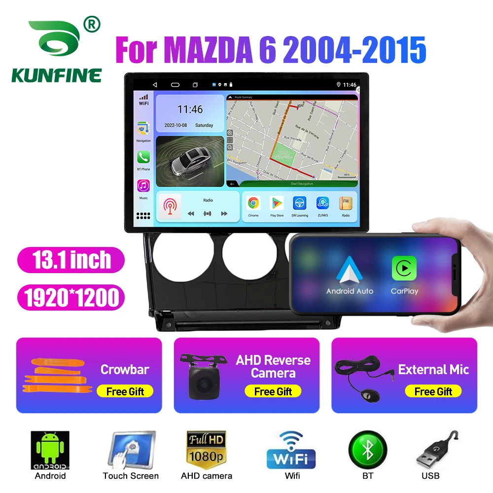 13.1 inch Car Radio For MAZDA 6 2004-2015 Car DVD GPS Navigation Stereo Carplay 2 Din Central Multimedia Android Auto