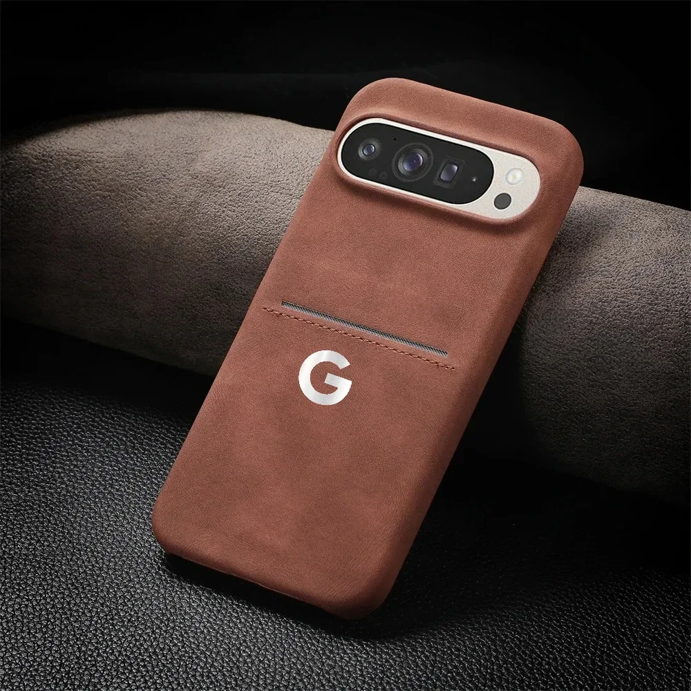 Hochwertige Retro-Business-Schafslederhülle für Google Pixel 11 10 9 ProXL 8 Pro mit Kartenfach, hautfreundlich, stoßfest, Schutzhülle. – Detail 6