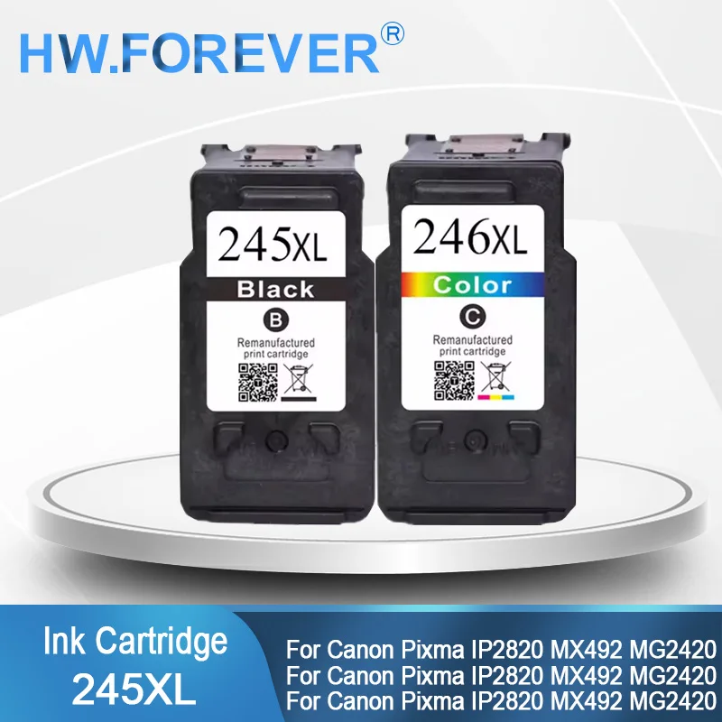 

Совместимый картридж PG245 CL246 245XL 246XL для Canon Pixma IP2820 MX492 490 MG2420 2520 2920 TS202 302 3120, чернила для принтеров