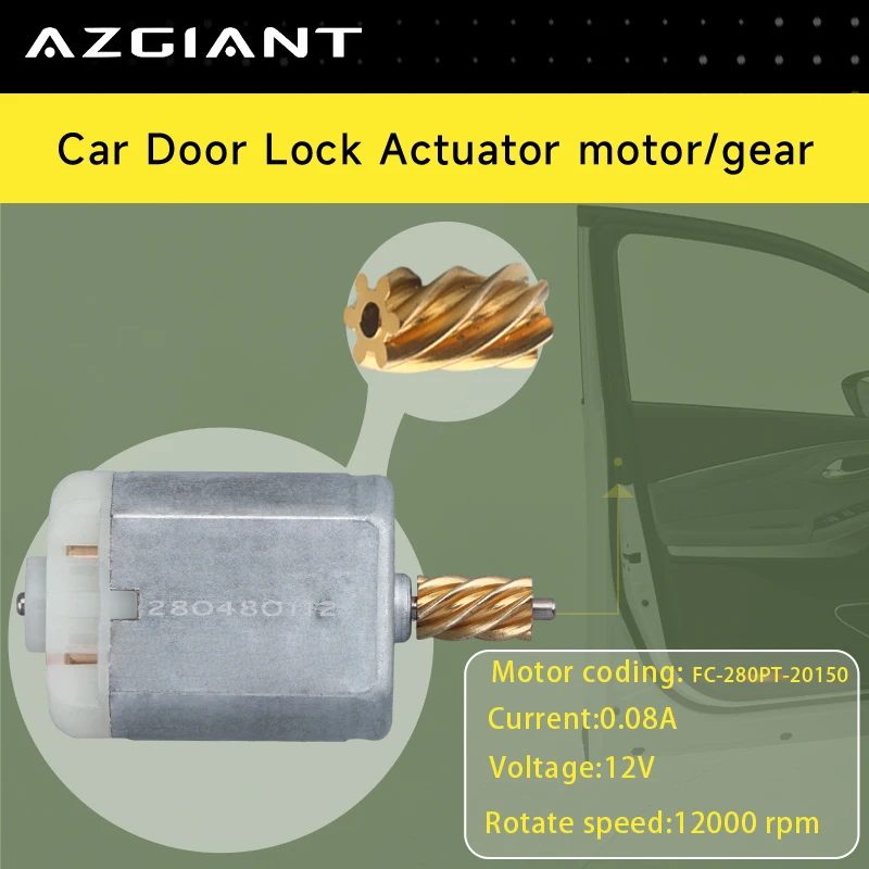 Car Door Lock Actuator small motor FC-280PT Gears 6T Repair Tools For 2004-2013 SsangYong Rodius internal replacement parts DIY