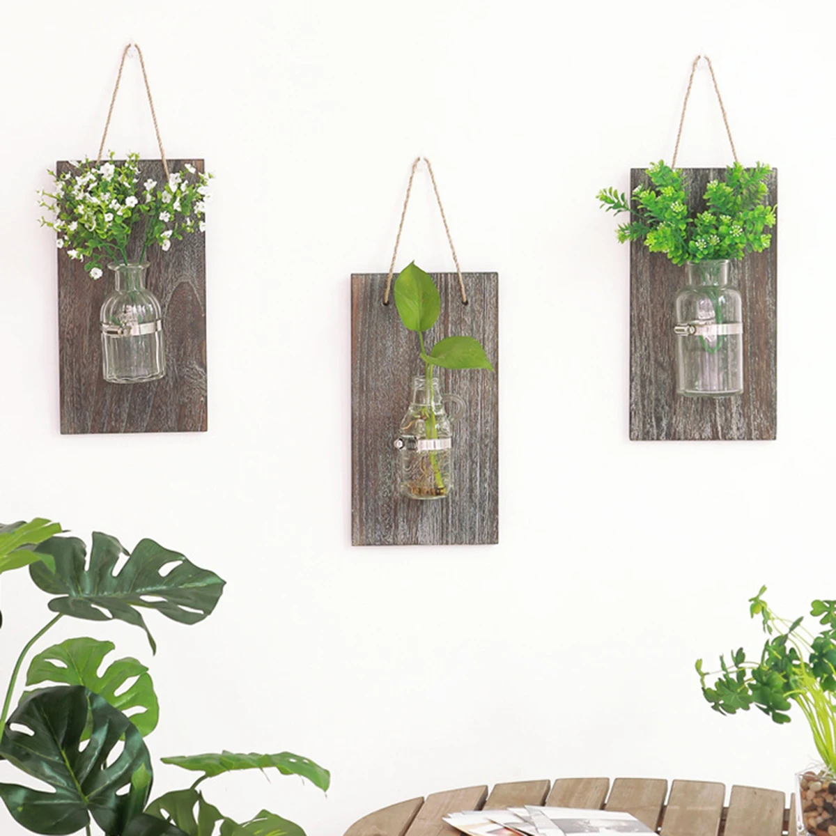 

Retro Wall Decoration Pendant Flower Container Vase Home Rustic Hanging Creative
