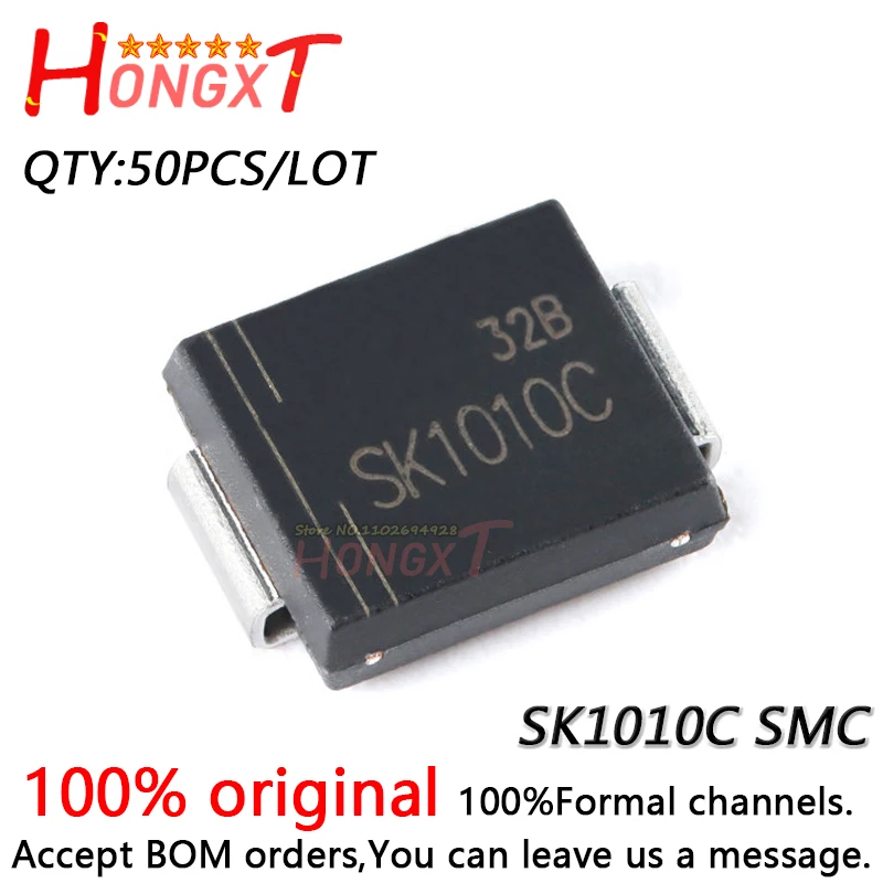 50PCS SK1010C SMC 100V/10A SMD Schottky diode.Chipset