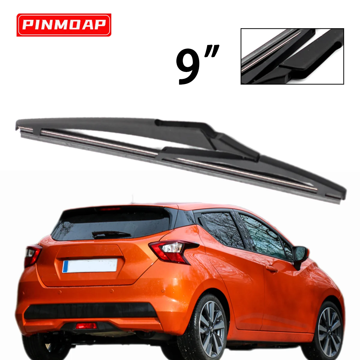 1PC 9 "Heckscheibenwischerblatt Anwendbar Für Nissan Micra K14 2017-2023 Jahr der Windschutzscheibe Windschutz Heckscheibenwischerblatt Auto Zubehör