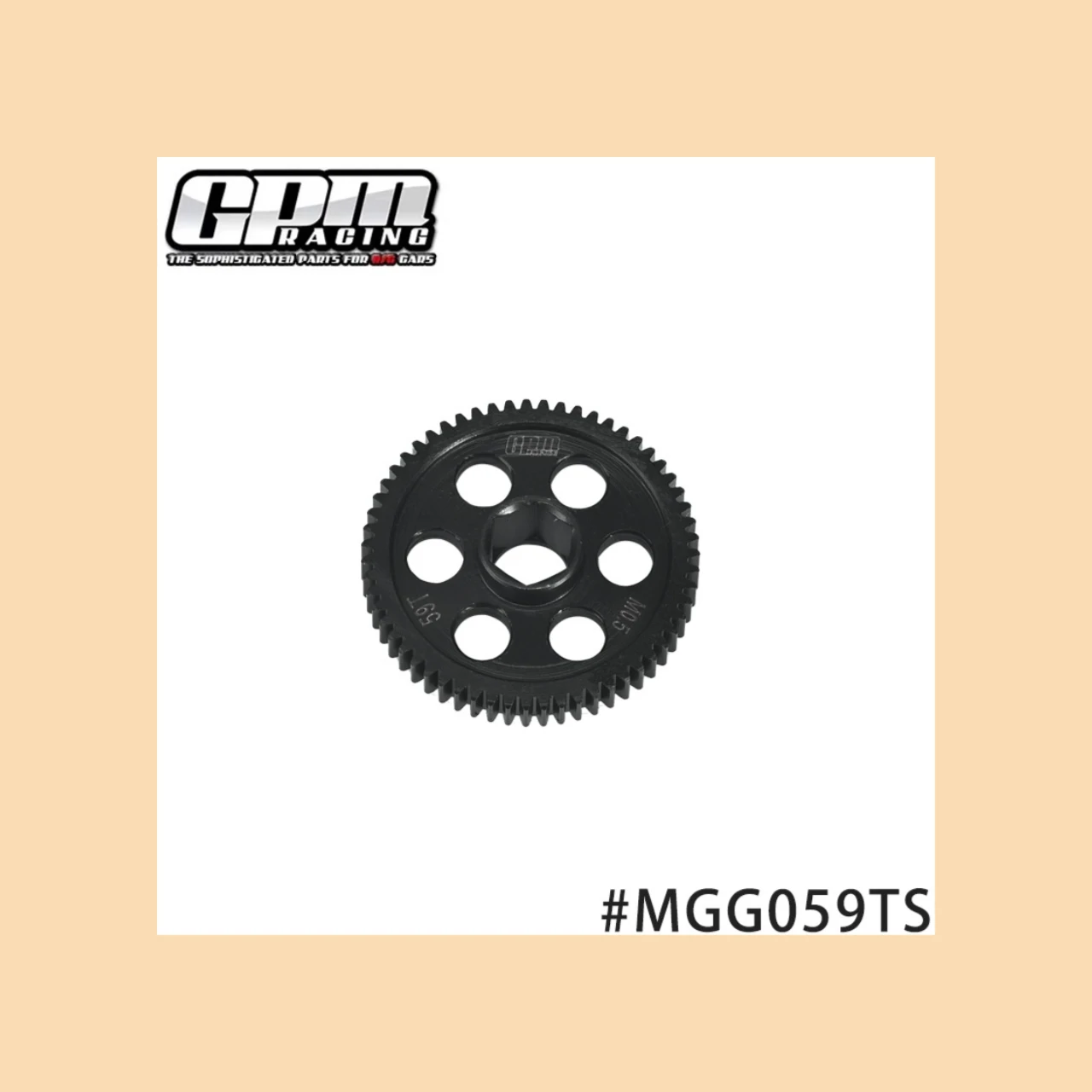 

GPM Medium Carbon Steel Spur Gear 0.5 Module 59 Tooth For ARRMA 1/18 Granite, Typhon, Mojave Grom