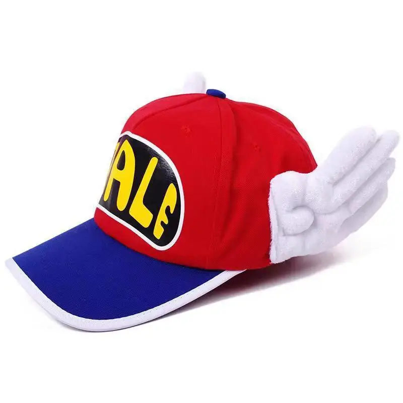 Cartoon Anime Dr. Slump Arale Cap Sweet Angel Wings Unisex Sunshade Hat Casual Adjustable Baseball Hats Cute Winged Hat Outdoor
