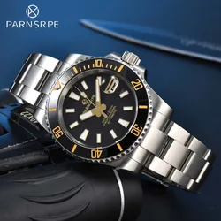 PARNSRPE Men's Original New Luxury Watch NH35 Men's Mechanical Watch Sapphire Crystal Clock Ceramic Bezel