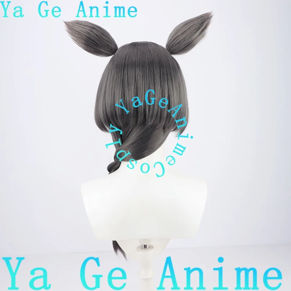 Wig Cosplay Uma Musume Pretty Derby Zannin Davis dengan Telinga dan Ekor Wig Acara Realitas Halloween Permainan Anime