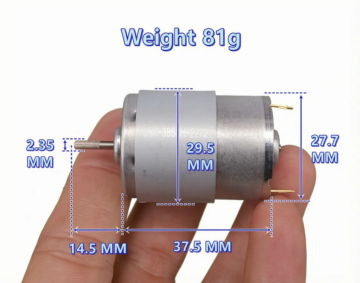 Front Ball Bearing 385SH 2272 Micro DC Motor DC12V 7700RPM Silent High Torque For DIY Mini Power Tool Car Boat Model Power Motor