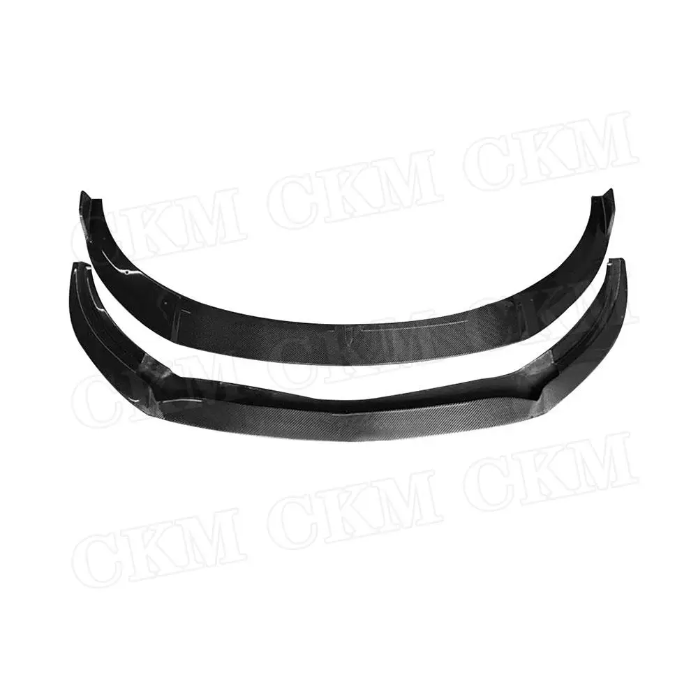 

2PCS Carbon Fiber Bumper Chin Guard Double Front Lip Spoiler for Mercedes Benz CLA Class W117 CLA45 AMG Facelift 2016-2019