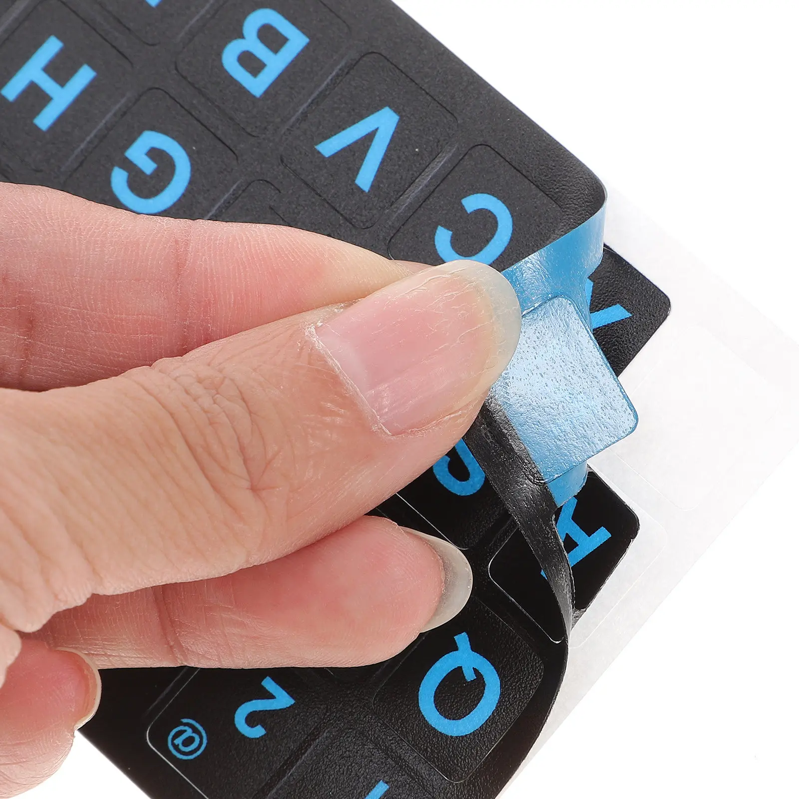 

6Pcs Computer Keyboard Letter Stickers Blue English Replacement Keyboard Labels for Laptop Notebook Accessories