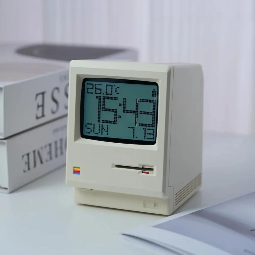 

New Retro Clock Desktop Decor Nostalgic Creativity Alarm Clock Student Specific Wake Up Artifact Computer Keyboard Accessories