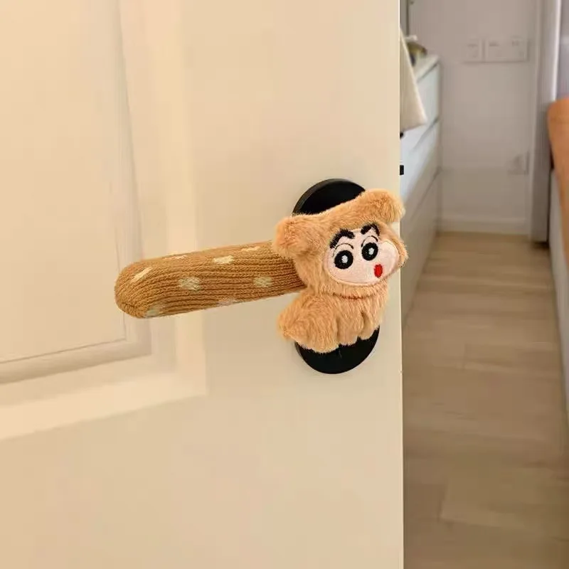 Crayon Shin-Chan Cartoon Knitted Door Handle Protective Cover Room Universal Anti Collision Collision Prevention Home Furnishing