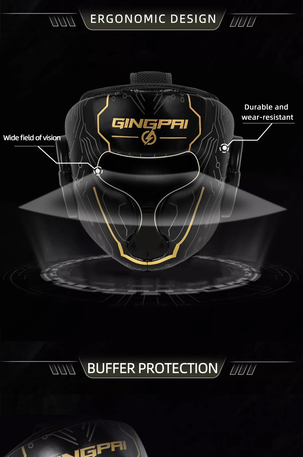Vollständig bedeckter Pu-Boxhelm für Kinder und Erwachsene, Muay-Thai-Training, Sparring, Boxen, Kopfbedeckung, Fitnessgeräte, Taekwondo-Kopfschutz – Detail 4