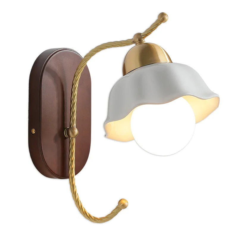 Wall lamp lamp background wall bedroom French corridor retro bedside lamp aisle living