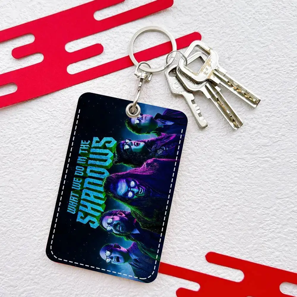 Movie What We Do in The Shadows Pattern Holder Keychain With Keychain for Access Card Bus Pass & Card Credit ID Bank Card