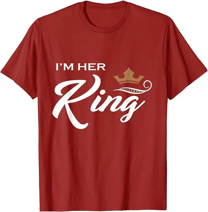 Ich bin ihr König T-Shirt, lustiges Paar-Shirt für Freund und Freundin, ich bin seine Königin für Frauen, Valentinstag, Jahrestage, Partykleidung, T-Shirt – Detail 19
