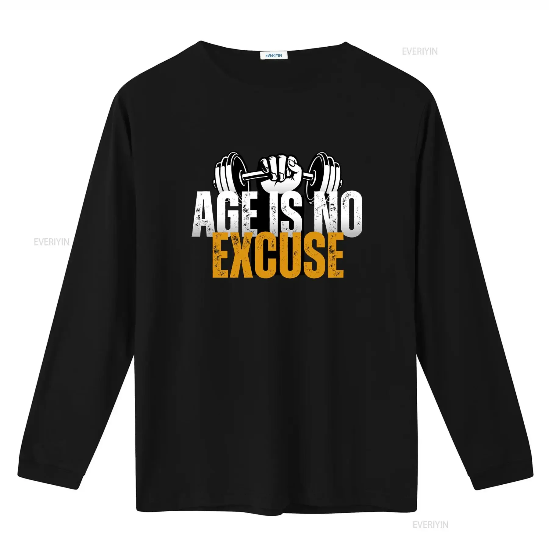 Age Is No Excuse Workout T Shirt Motivational Gym Apparel for Senior Fitness Enthusiasts Inspirational Design Healthy Living